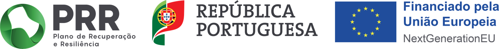 PRR — Plano de Recuperação e Resiliência · República Portuguesa · Financiado pela União Europeia, NextGenerationEU